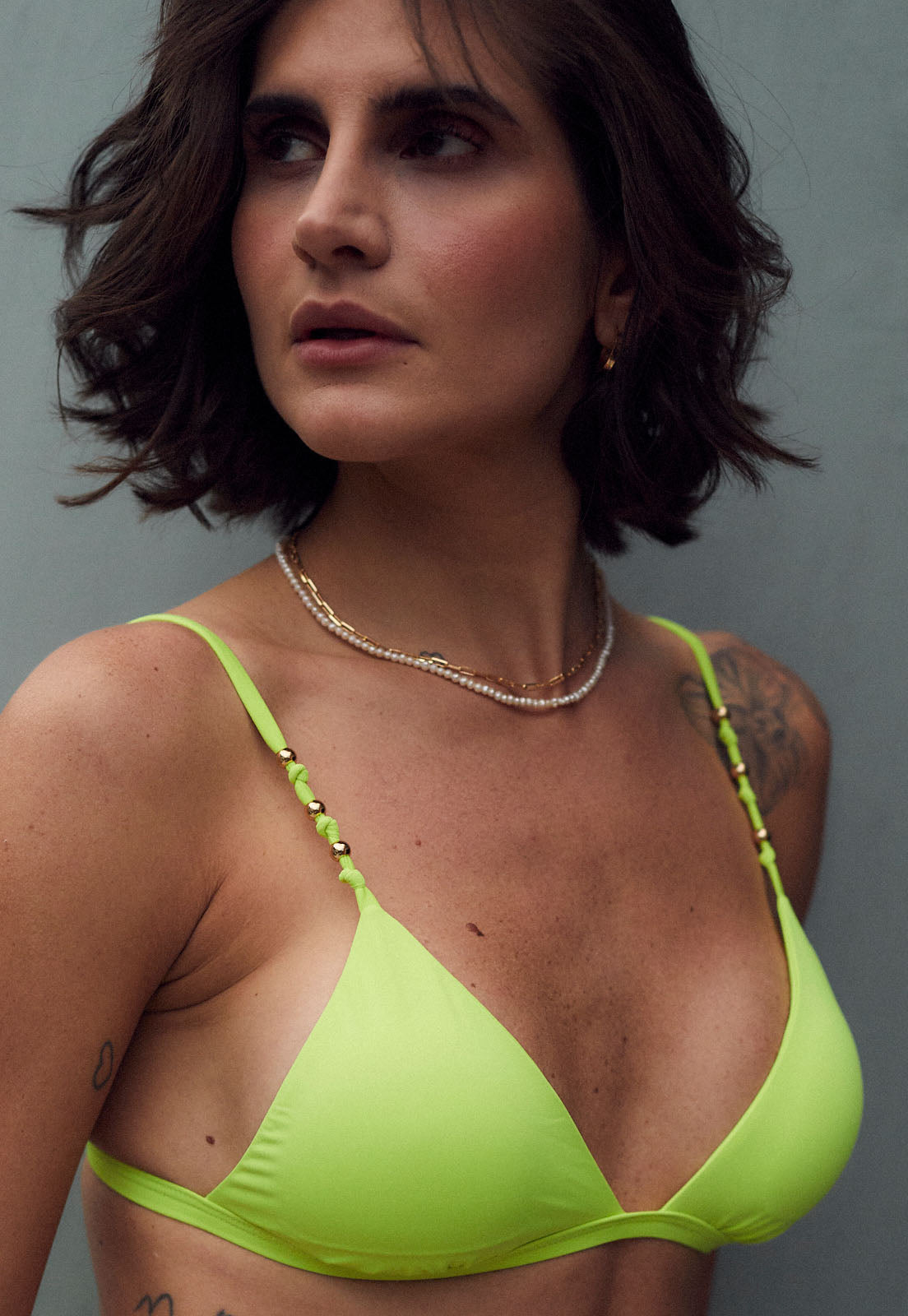 Biquíni bolinhas terra