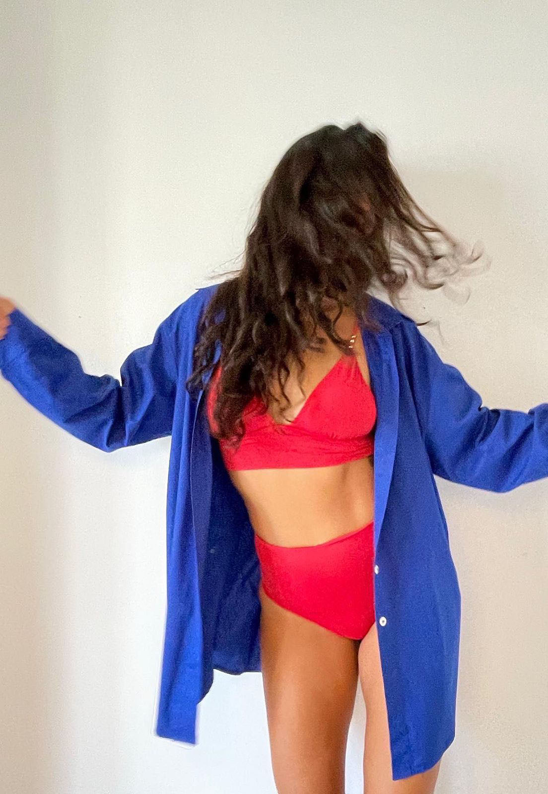 Biquíni Faixa red detalhes dourado