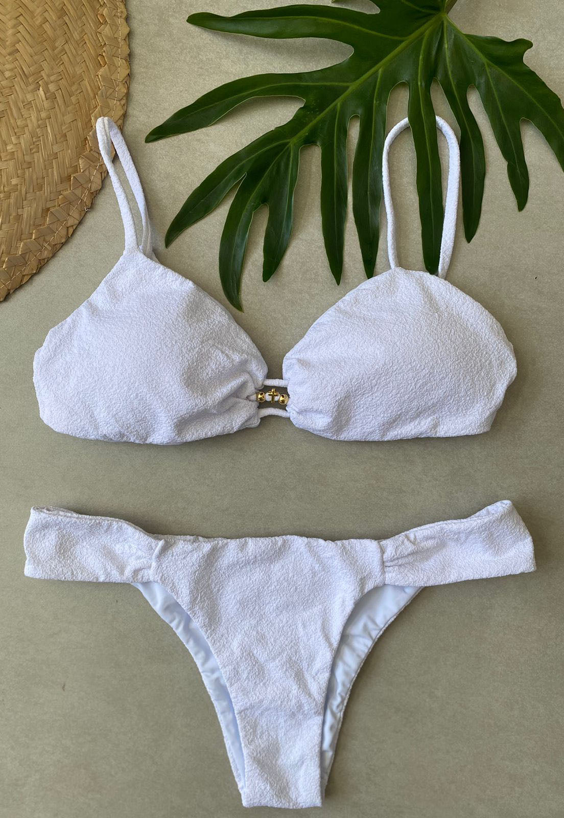 Biquini Bali textura branco
