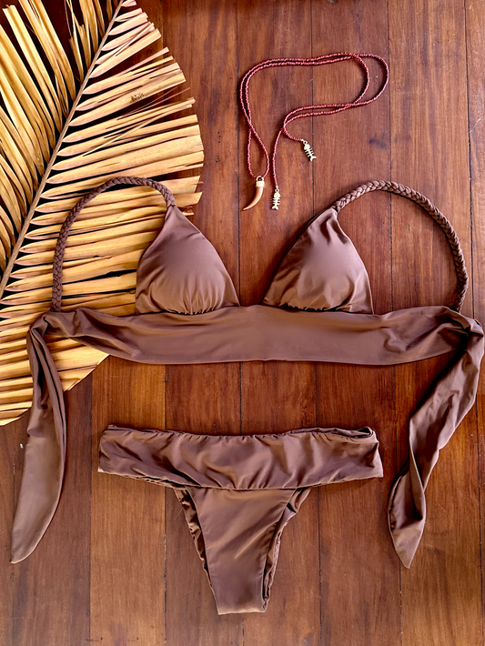 Biquini Faixa marrom