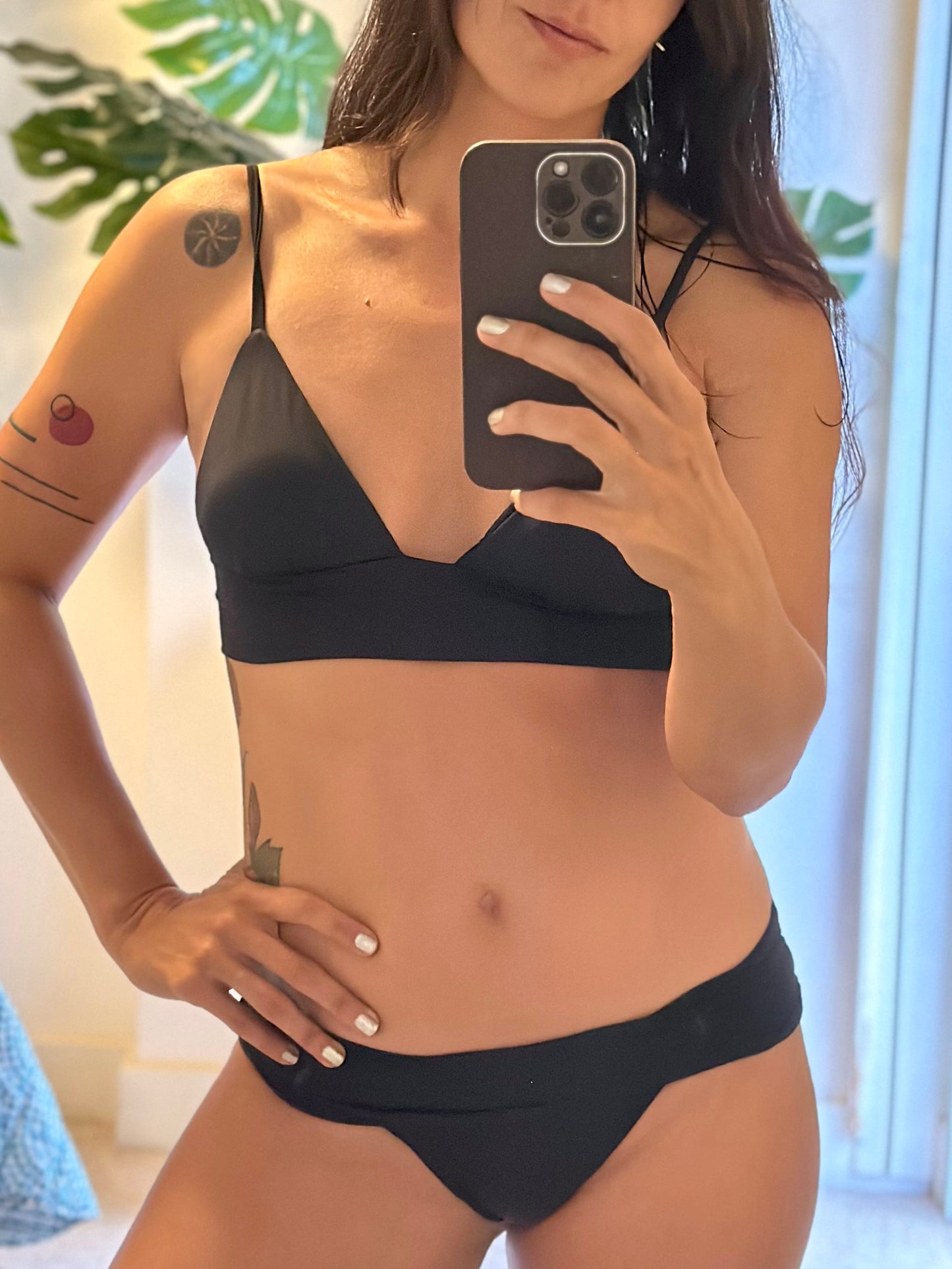 Biquini Faixa hotpants preto