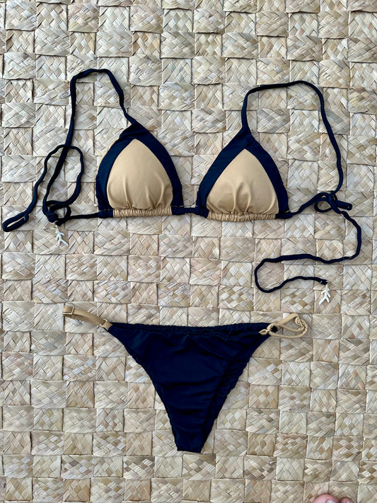 Biquini snapper preto com areia