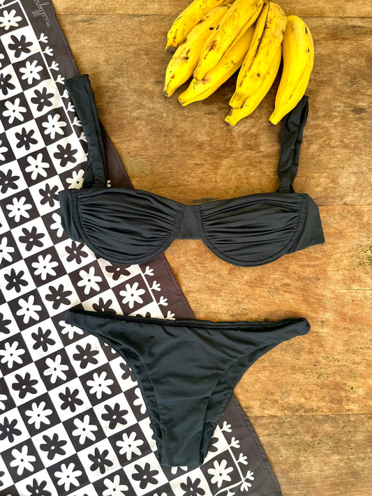 Biquini meia taça preto