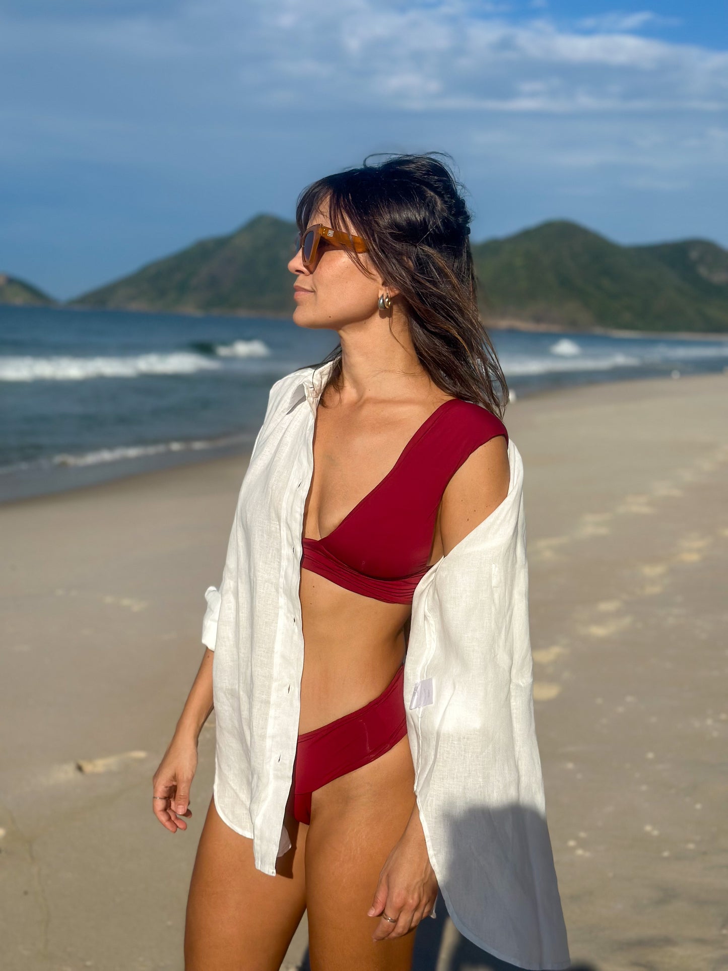 Biquini ombreira carmim