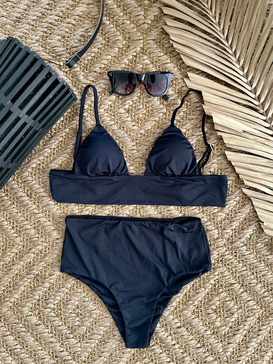 Biquini Faixa hotpants preto